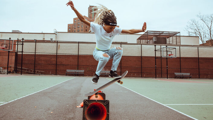 Dare To Be A Champion Campaign starring skateboarder and actor, Brianna King.